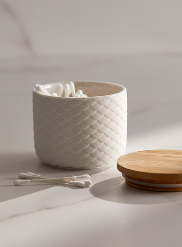 Fish scales deco jar